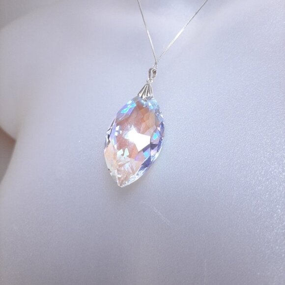 5Pc Jewelry Set Faux Diamond Gemstone Necklace Silver Bangle Infinity Bracelet - Picture 11 of 14